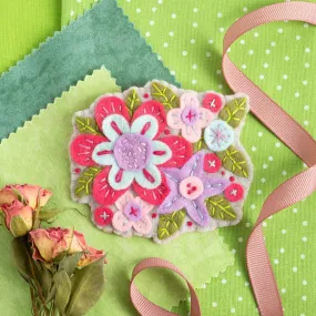 Gertrude Flower Felt Craft Brooch Kit