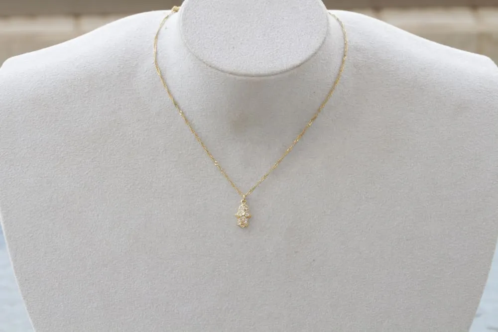 Gold Hamsa Necklace