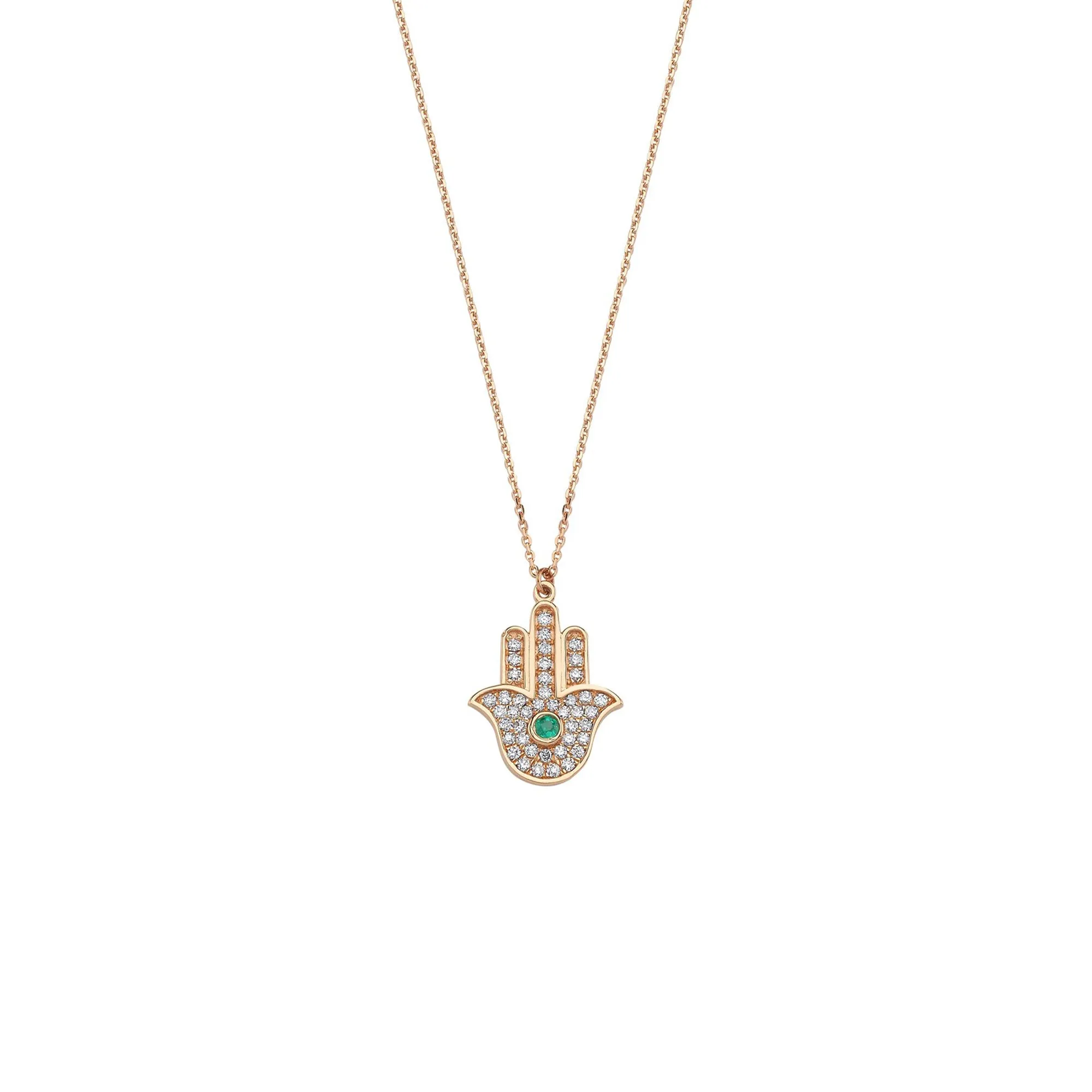 HAMSA DIAMOND NECKLACE