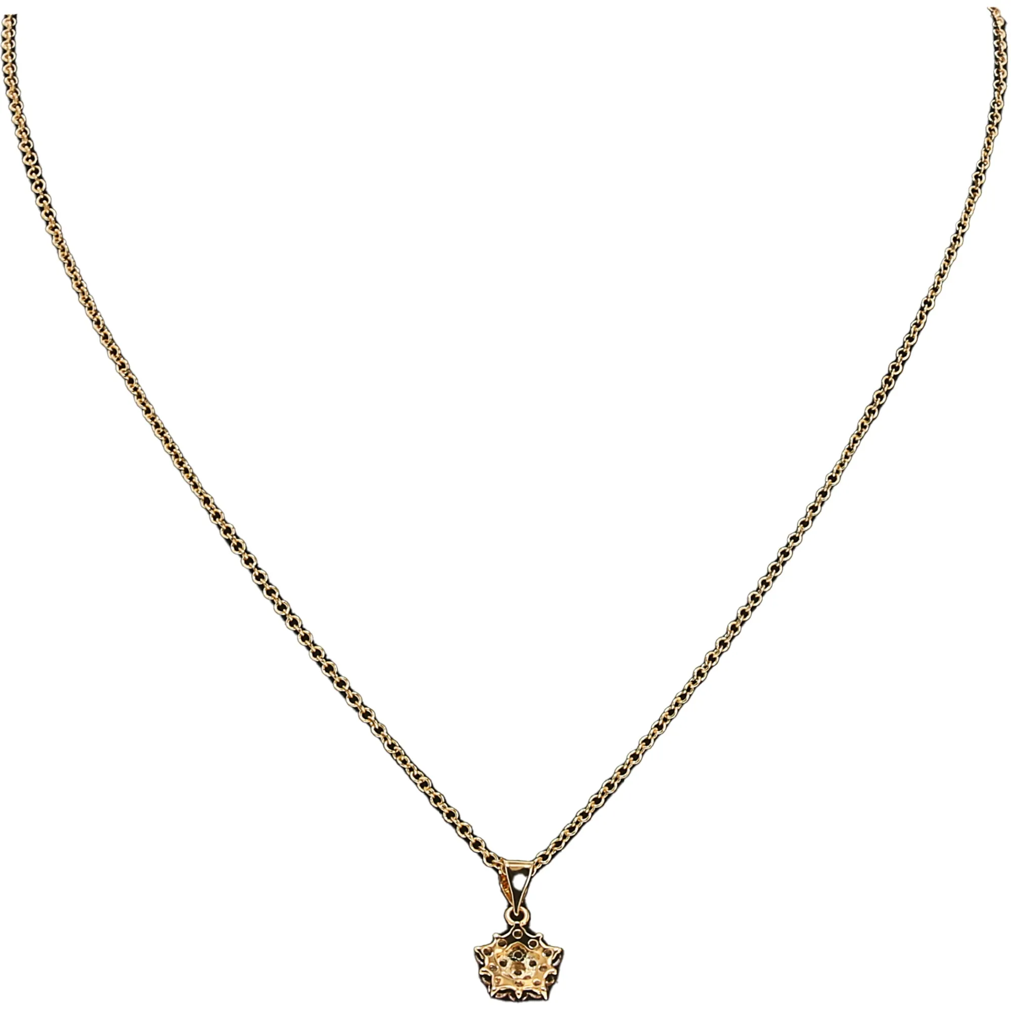Happy Floral Burst Topaz Zircon - 16.5"-18.5" Inspirational 18K Gold Plated Gift Set