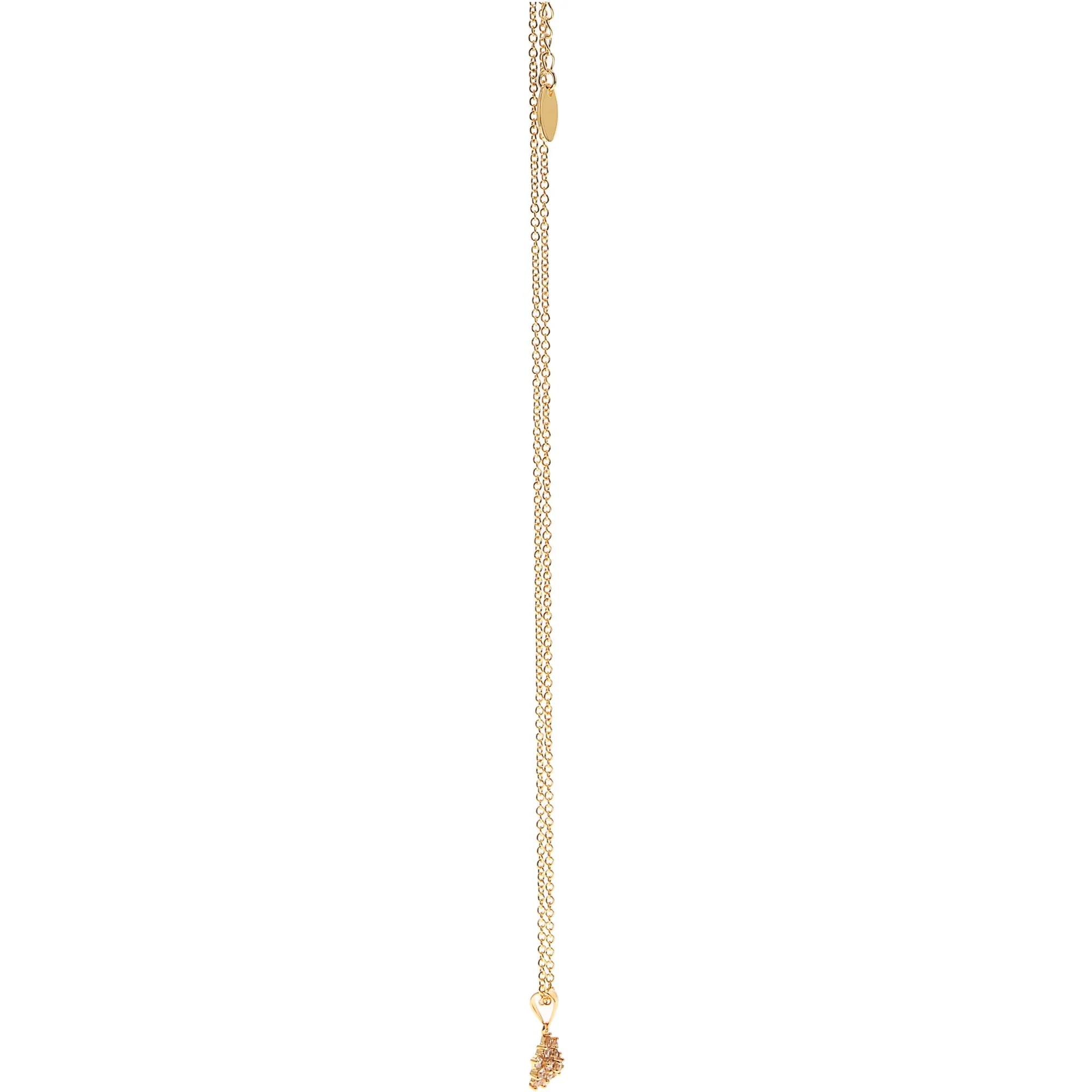 Happy Floral Burst Topaz Zircon - 16.5"-18.5" Inspirational 18K Gold Plated Gift Set