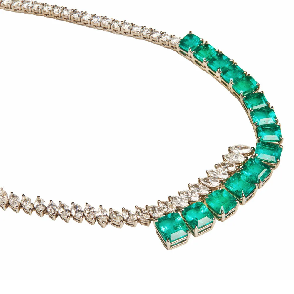 Haute Emerald and Diamond Necklace