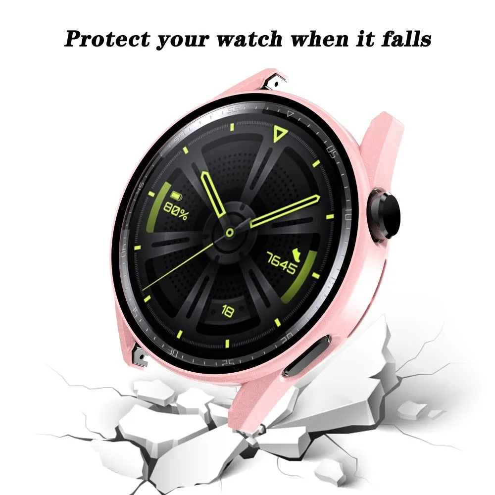 Huawei Watch GT 3 (46mm) electroplating frame with tempered glass - Pink