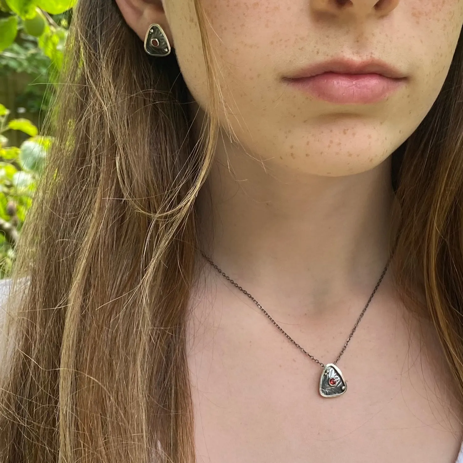Iceni Silver Triangle Shield Necklace