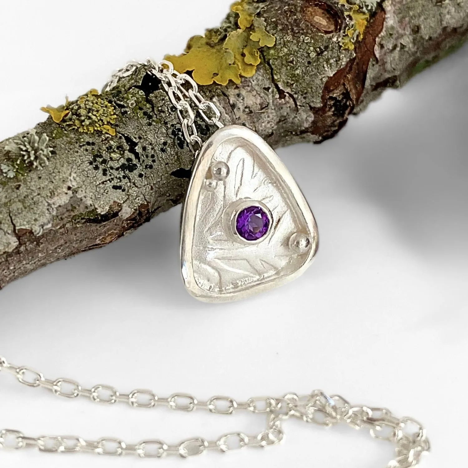 Iceni Silver Triangle Shield Necklace