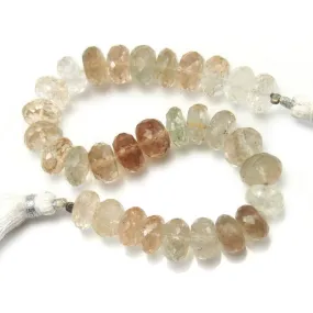 Imperial Topaz Faceted Rondelles 10mm Strand