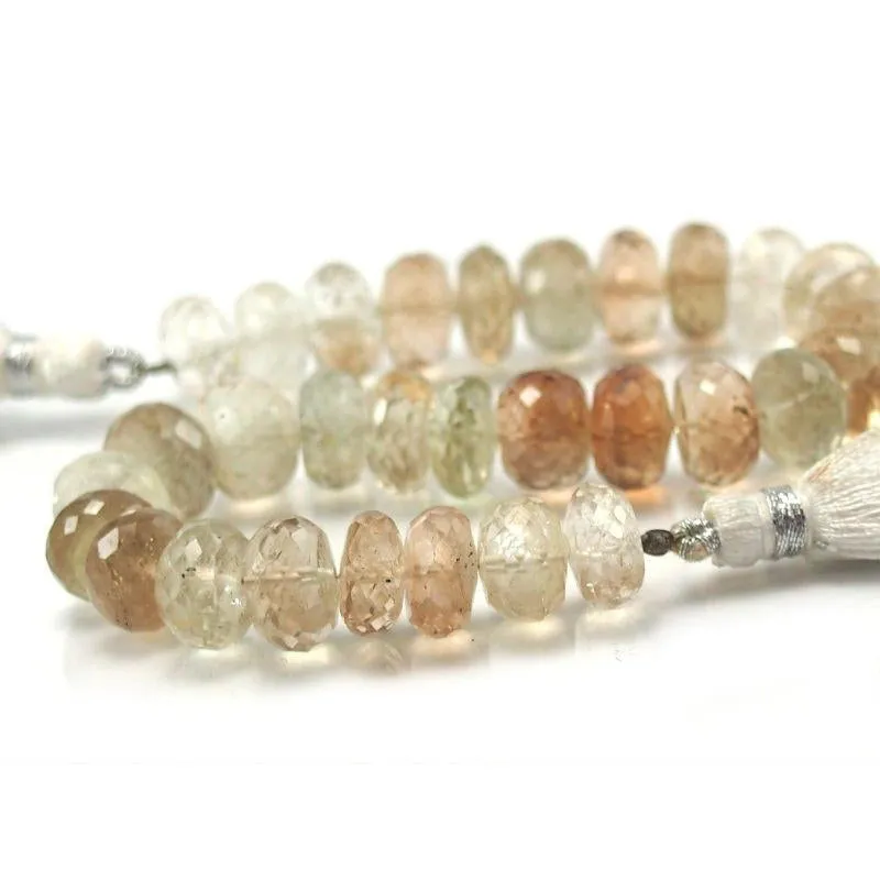 Imperial Topaz Faceted Rondelles 10mm Strand