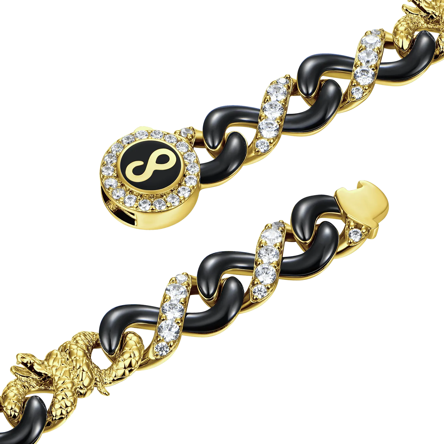 Infinity Two-tone Snake Shape Bracelet - 8mm