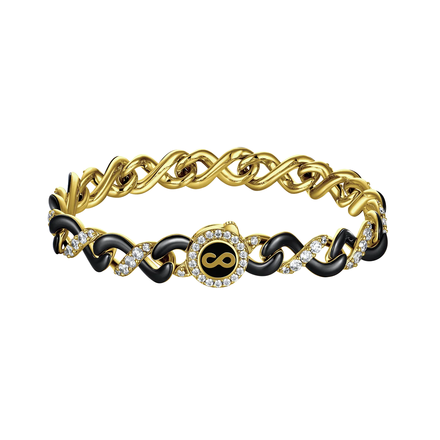 Infinity Two-tone Snake Shape Bracelet - 8mm