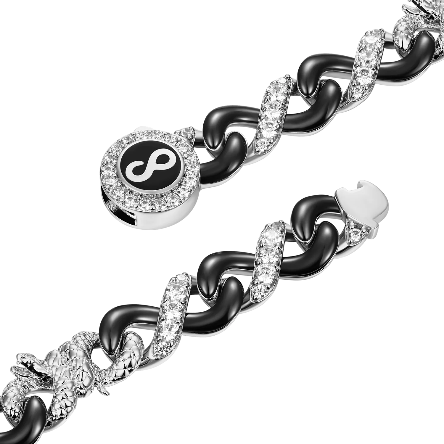 Infinity Two-tone Snake Shape Bracelet - 8mm