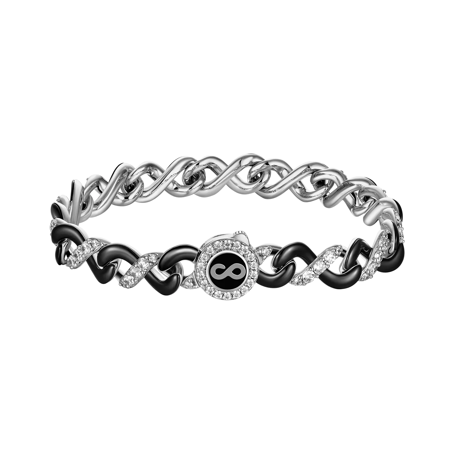 Infinity Two-tone Snake Shape Bracelet - 8mm