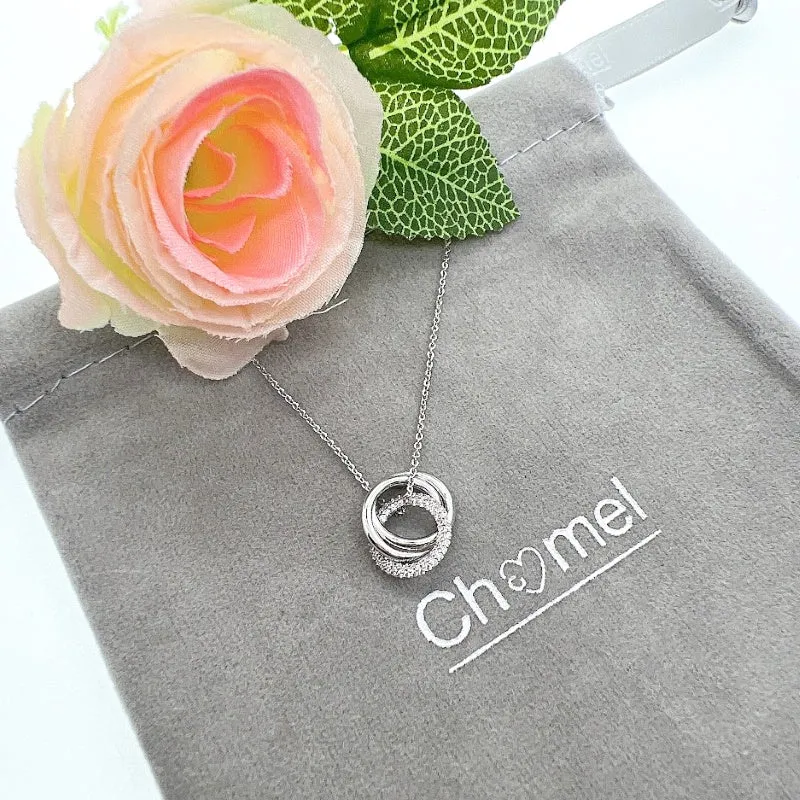 Interlocking  Cubic Zirconia Necklace