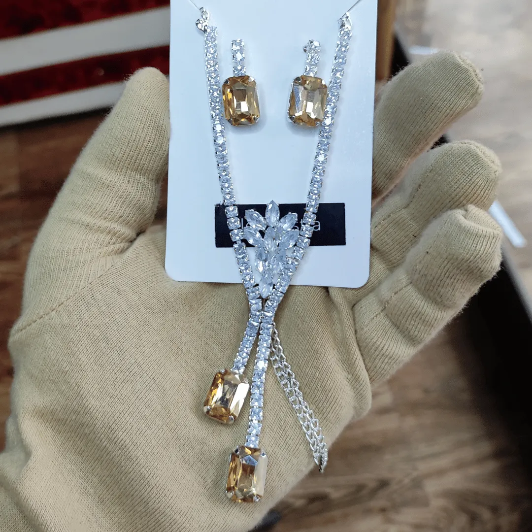 Jewelestia Royale Emerald Necklace Set