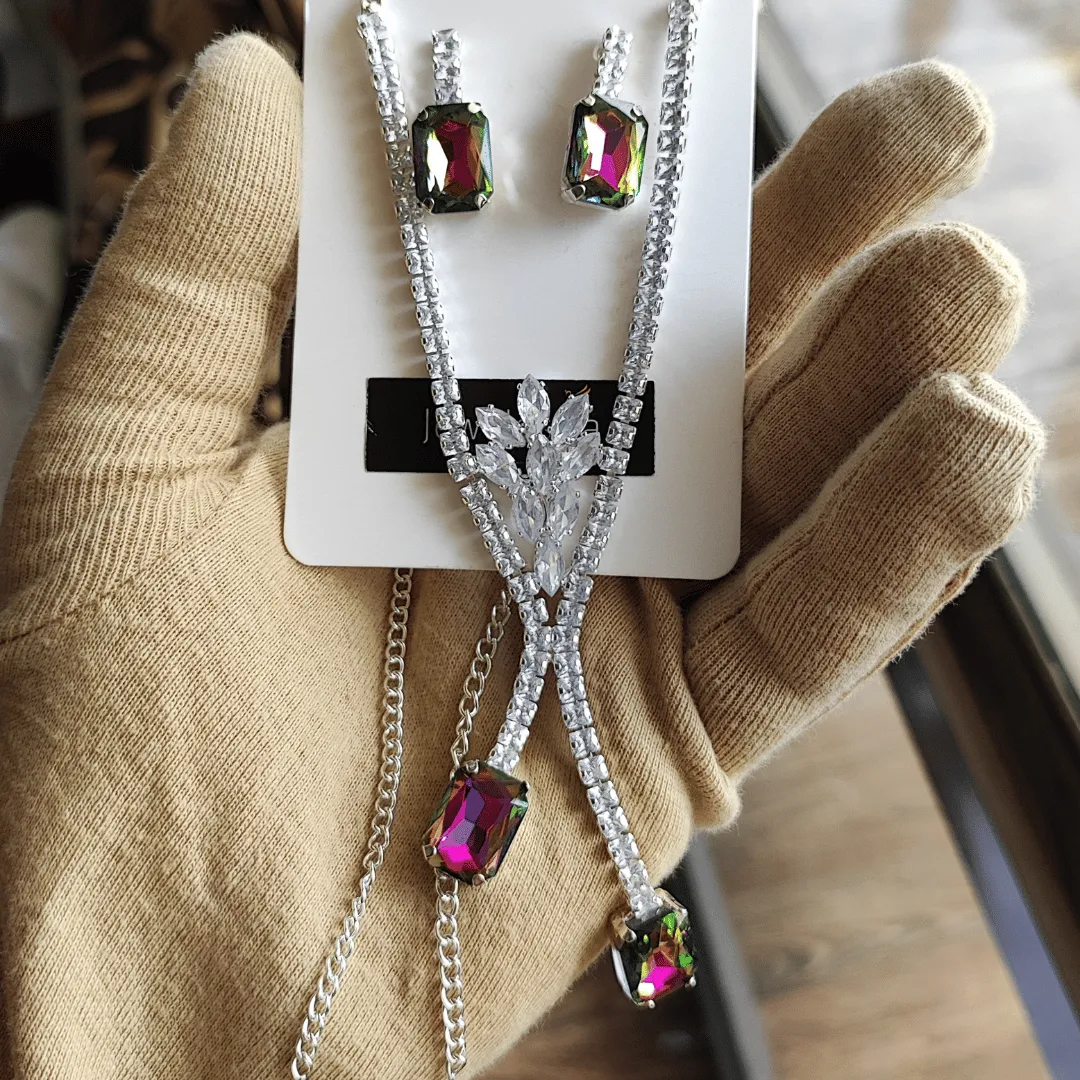 Jewelestia Royale Emerald Necklace Set