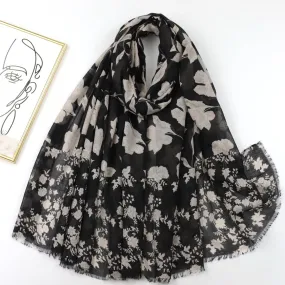 JY230510 Flowers printed scarf