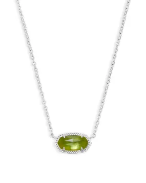 Kendra Scott Elisa Necklace - Rhodium Peridot Illusion
