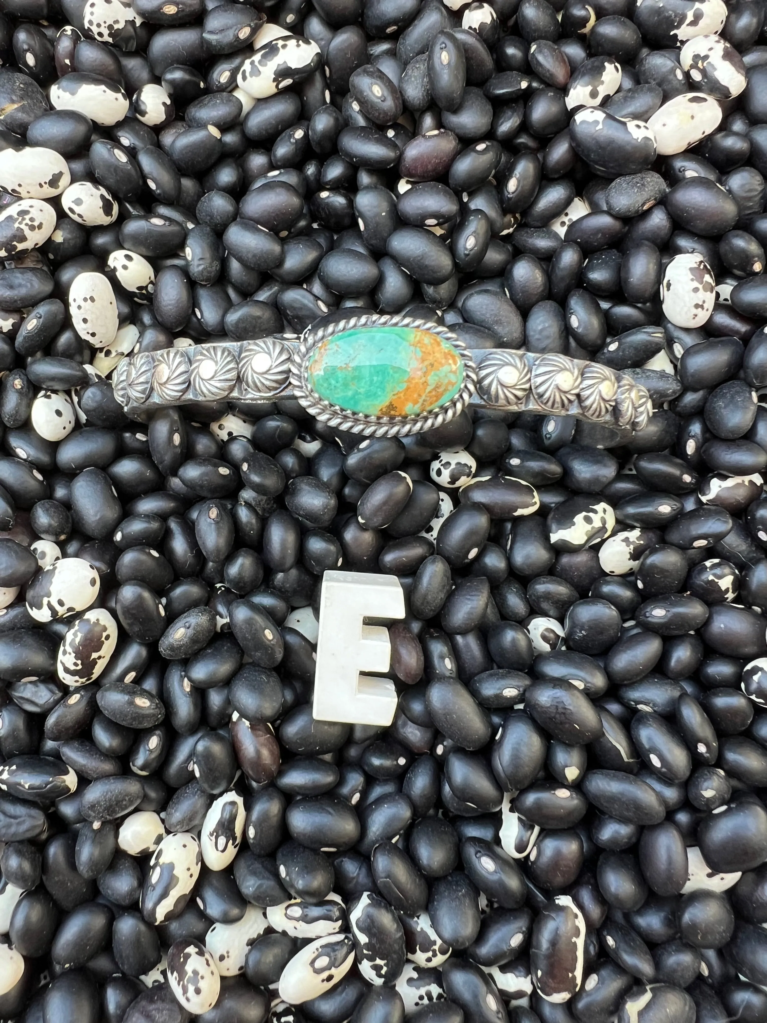 Lilah Turquoise Stamped Cuff