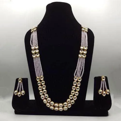 Long Crystal Kundan Set