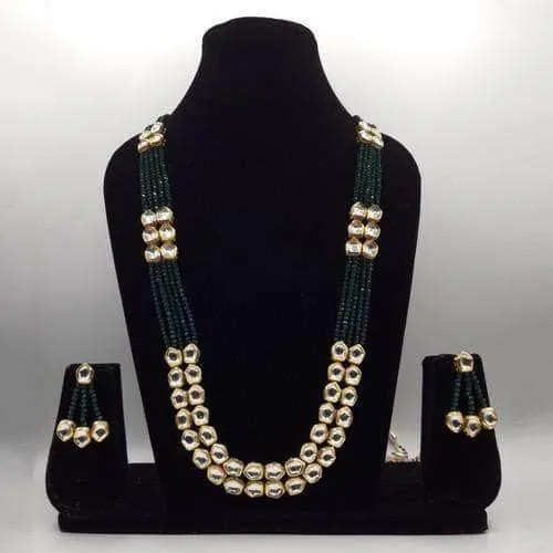 Long Crystal Kundan Set