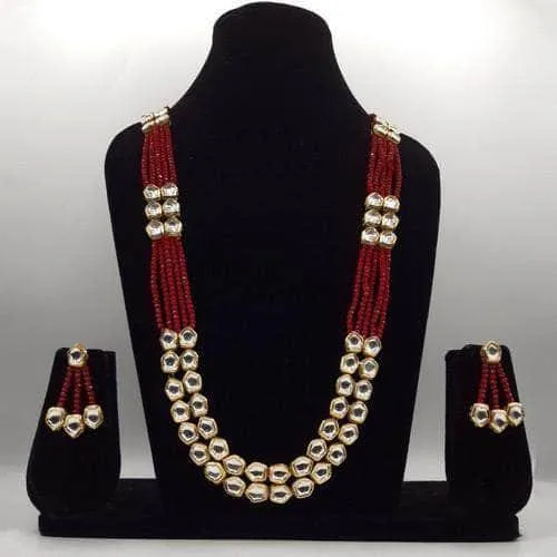 Long Crystal Kundan Set