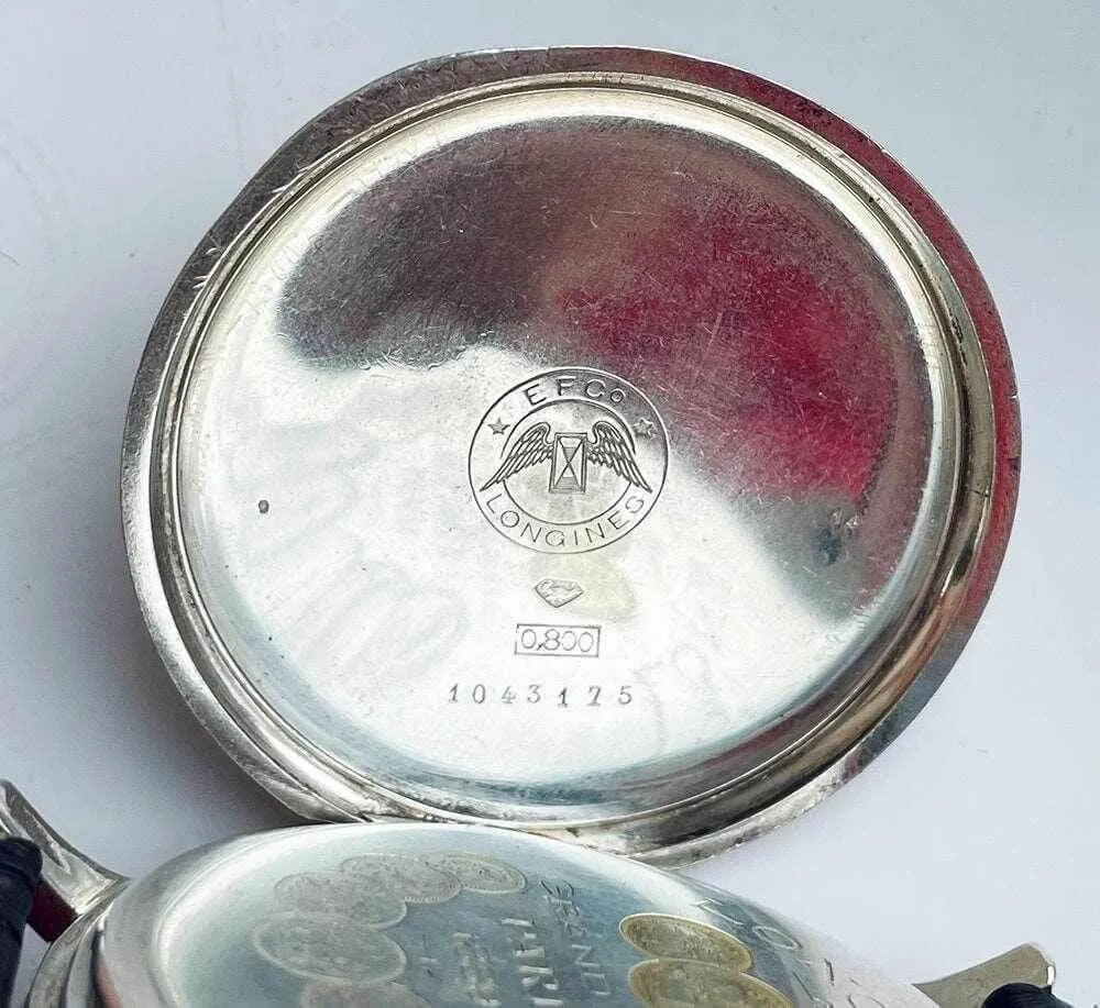 Longines Pocket Watch Converted Wristwatch 1889 Silver