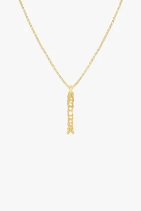 Lunar phases necklace gold plated