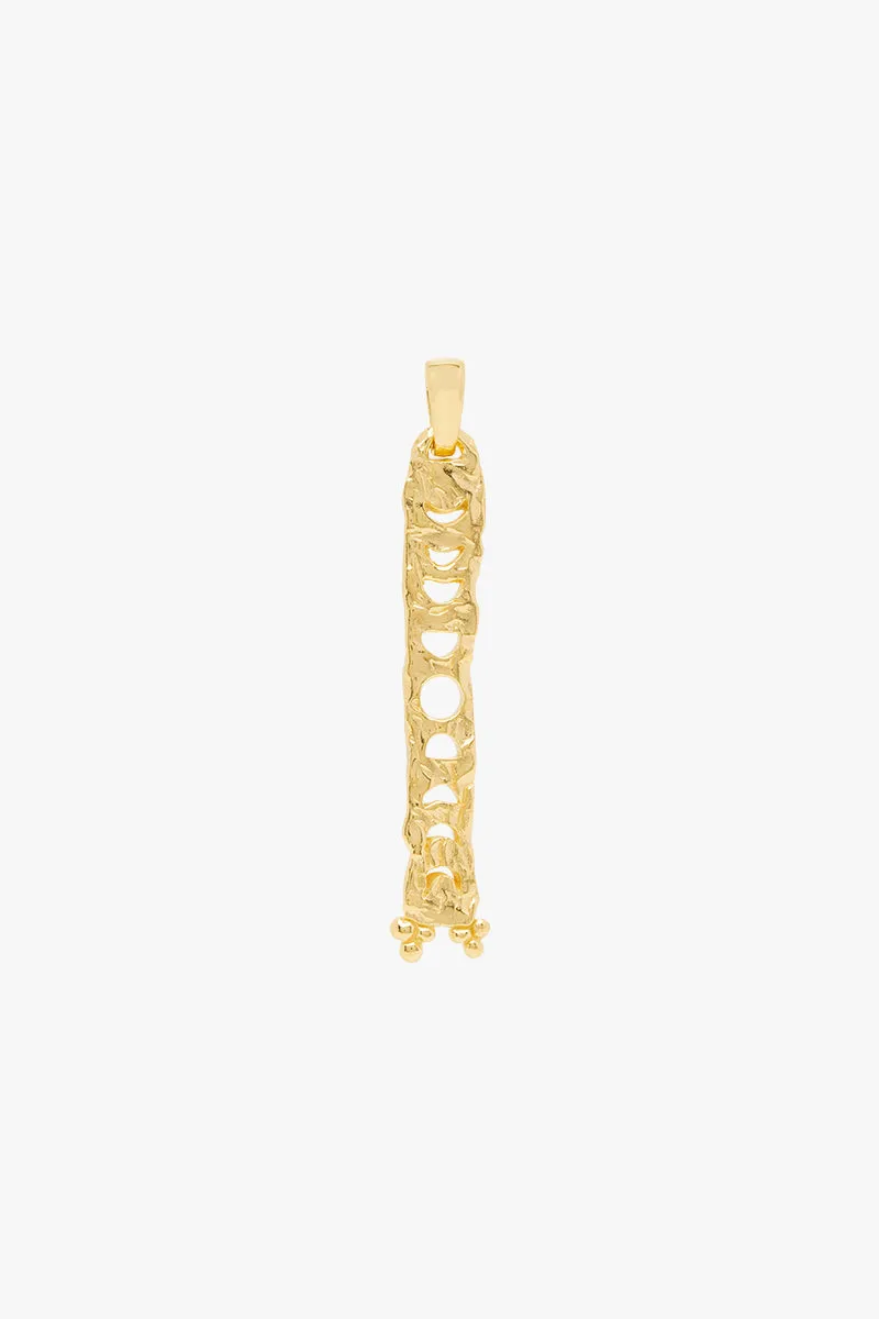 Lunar phases necklace gold plated