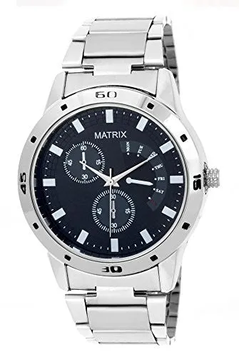 Matrix Analog Black Dial Men's Watch-WCH-116-BK
