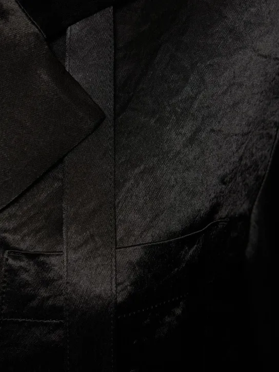 Max Mara   Vignola satin shirt w/ self-tie scarf 