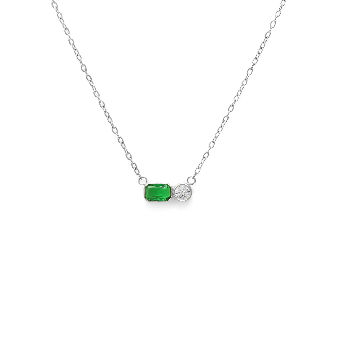 May Emerald Birthstone Gift Set - Silver