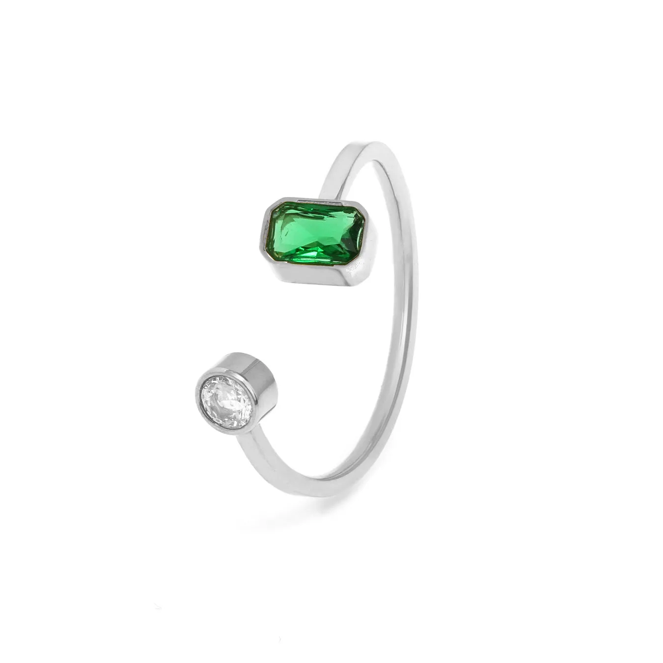 May Emerald Birthstone Gift Set - Silver