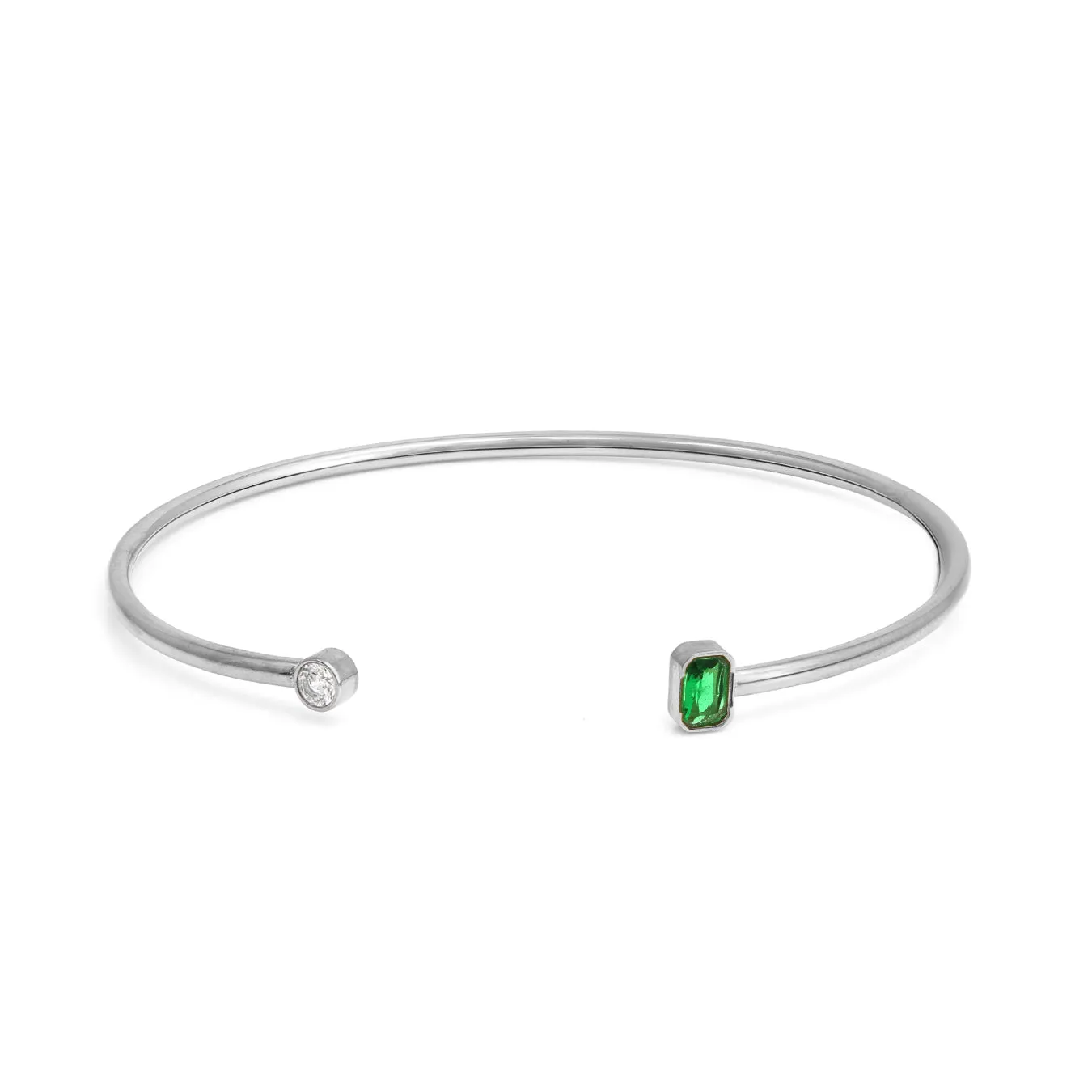 May Emerald Birthstone Gift Set - Silver