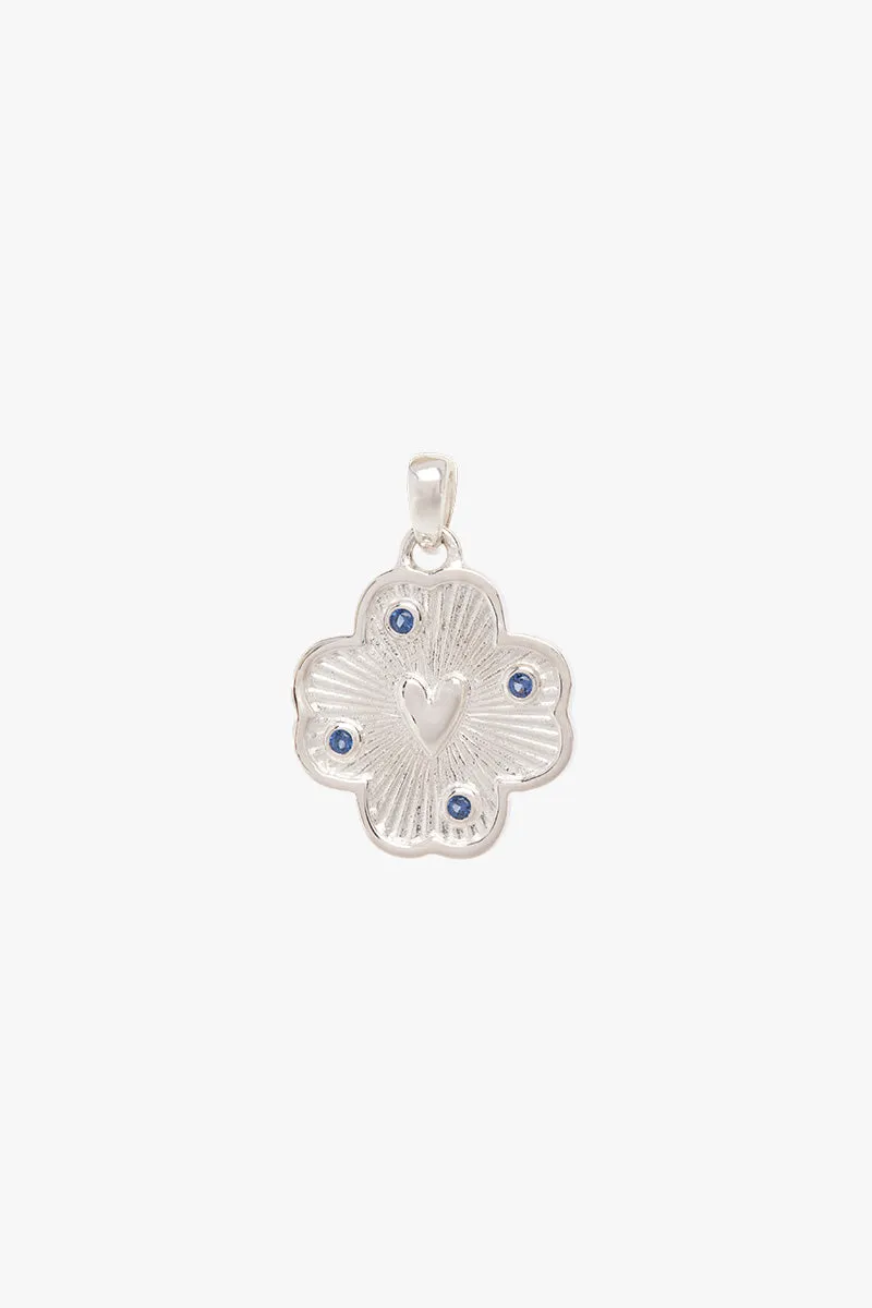 Medallion necklace silver