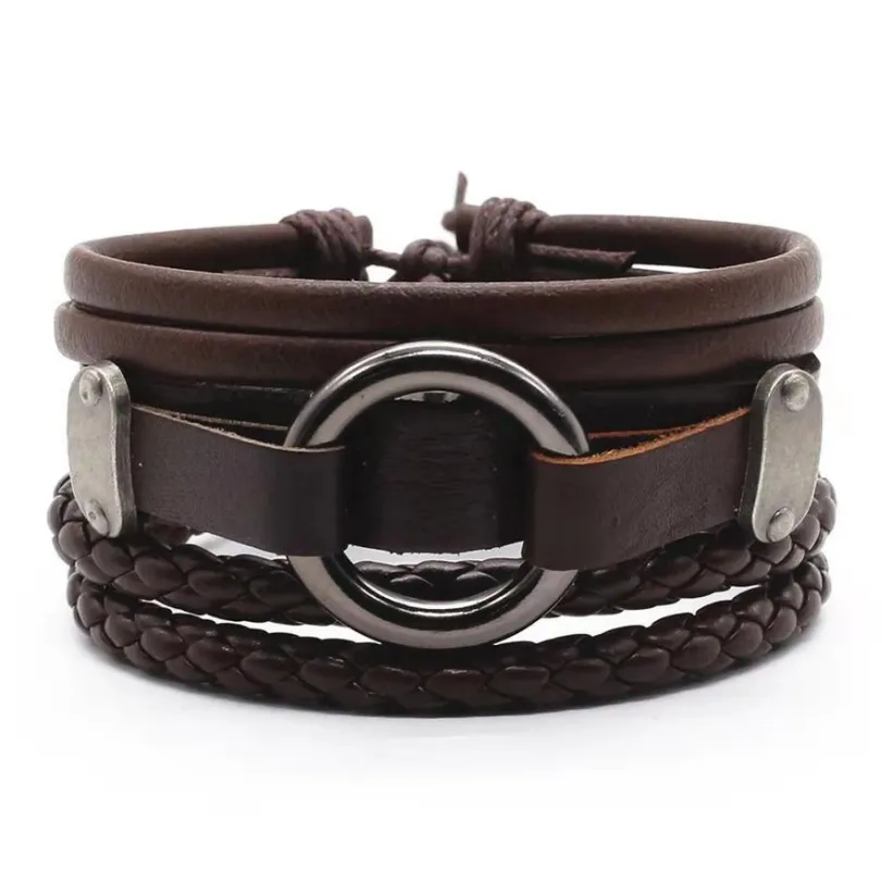 Men's Braided Leather Vintage Bracelet