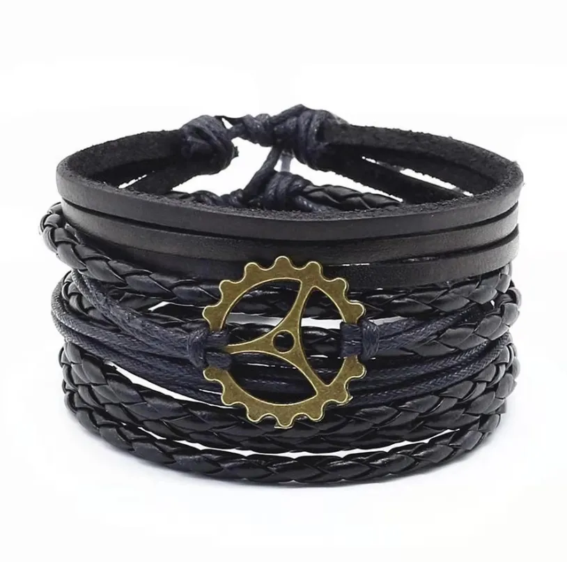 Men's Braided Leather Vintage Bracelet