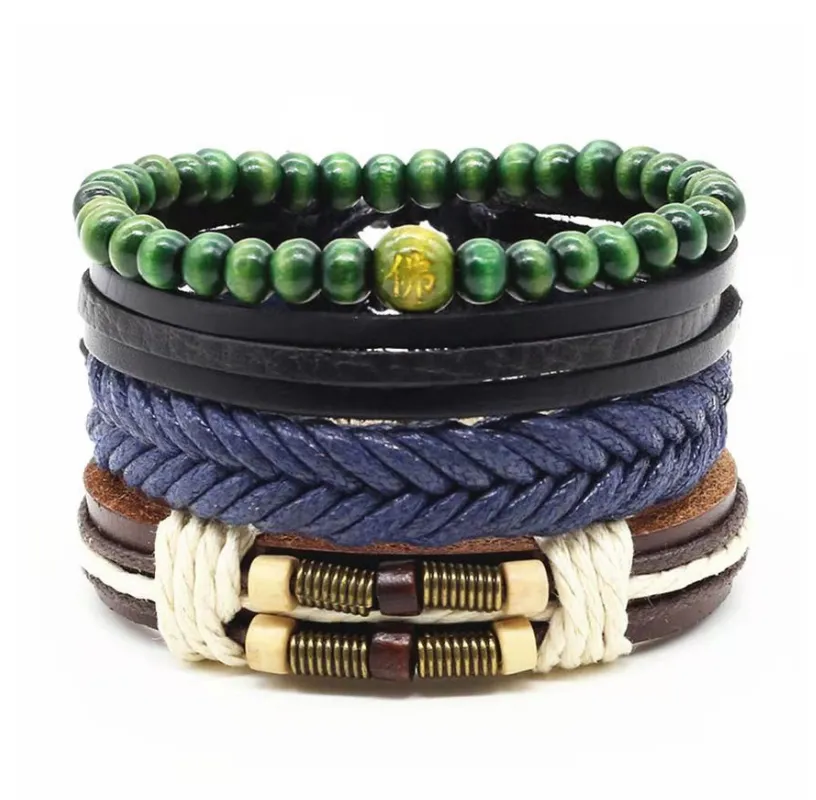 Men's Braided Leather Vintage Bracelet