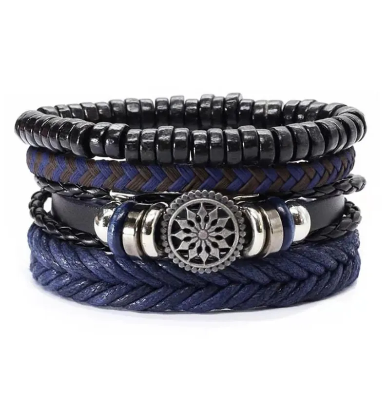 Men's Braided Leather Vintage Bracelet