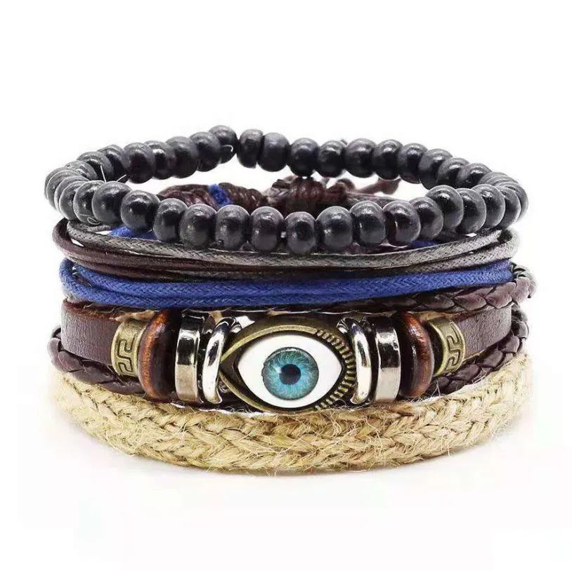 Men's Braided Leather Vintage Bracelet