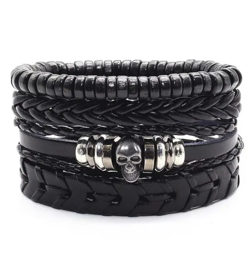 Men's Braided Leather Vintage Bracelet