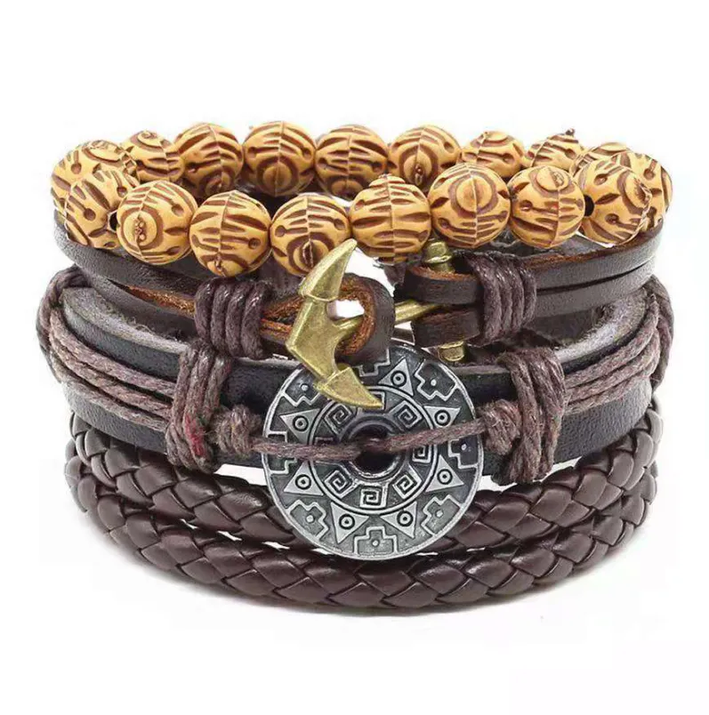 Men's Braided Leather Vintage Bracelet