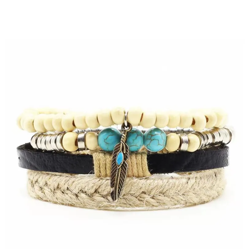 Men's Braided Leather Vintage Bracelet