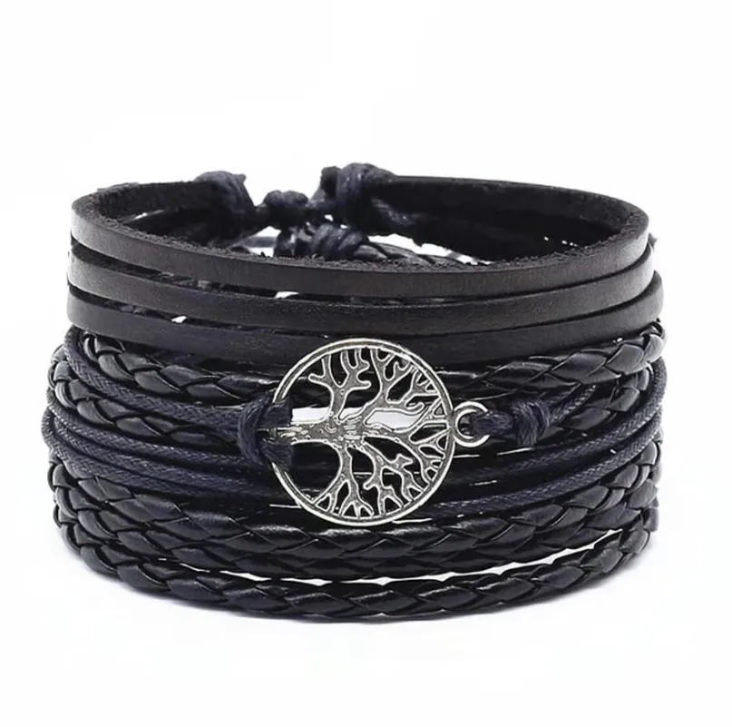 Men's Braided Leather Vintage Bracelet