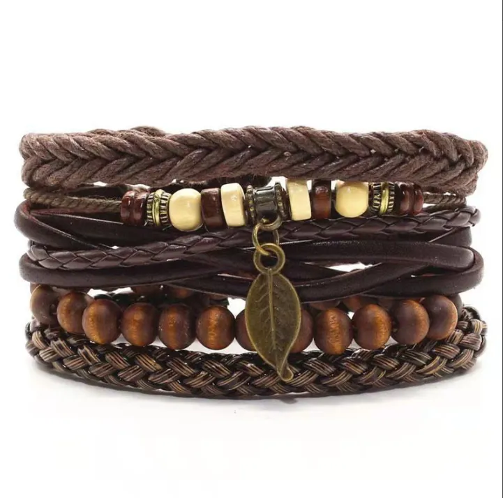 Men's Braided Leather Vintage Bracelet
