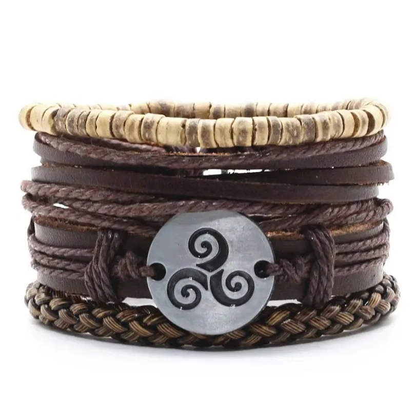 Men's Braided Leather Vintage Bracelet