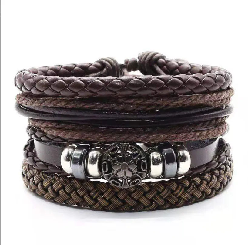 Men's Braided Leather Vintage Bracelet
