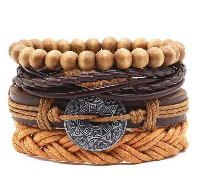 Men's Braided Leather Vintage Bracelet