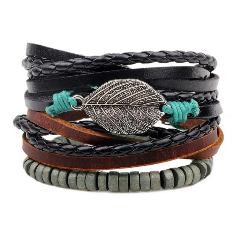 Men's Braided Leather Vintage Bracelet