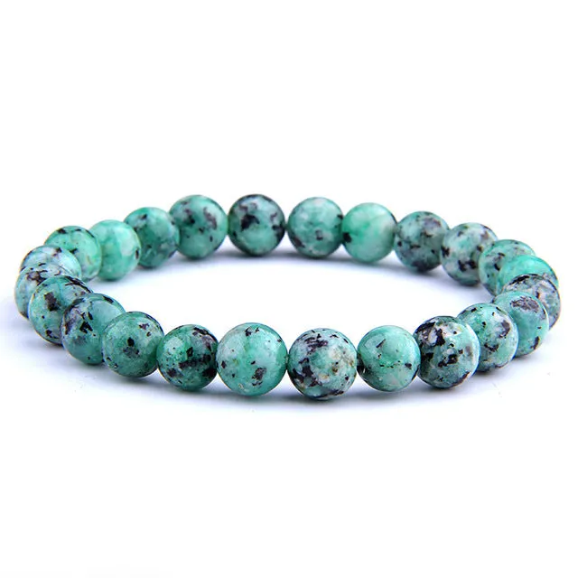 Men's Gorgeous Semi-precious Stones Women's Jewelry Beaded Bracelet