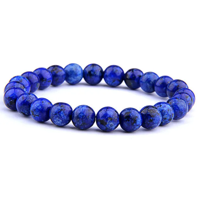 Men's Gorgeous Semi-precious Stones Women's Jewelry Beaded Bracelet