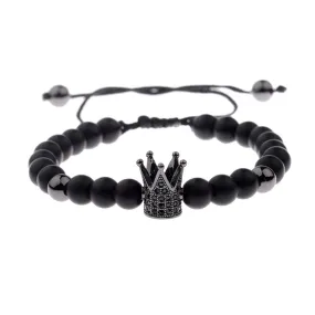 Micro-inlaid Frosted Zircon Crown Bracelet